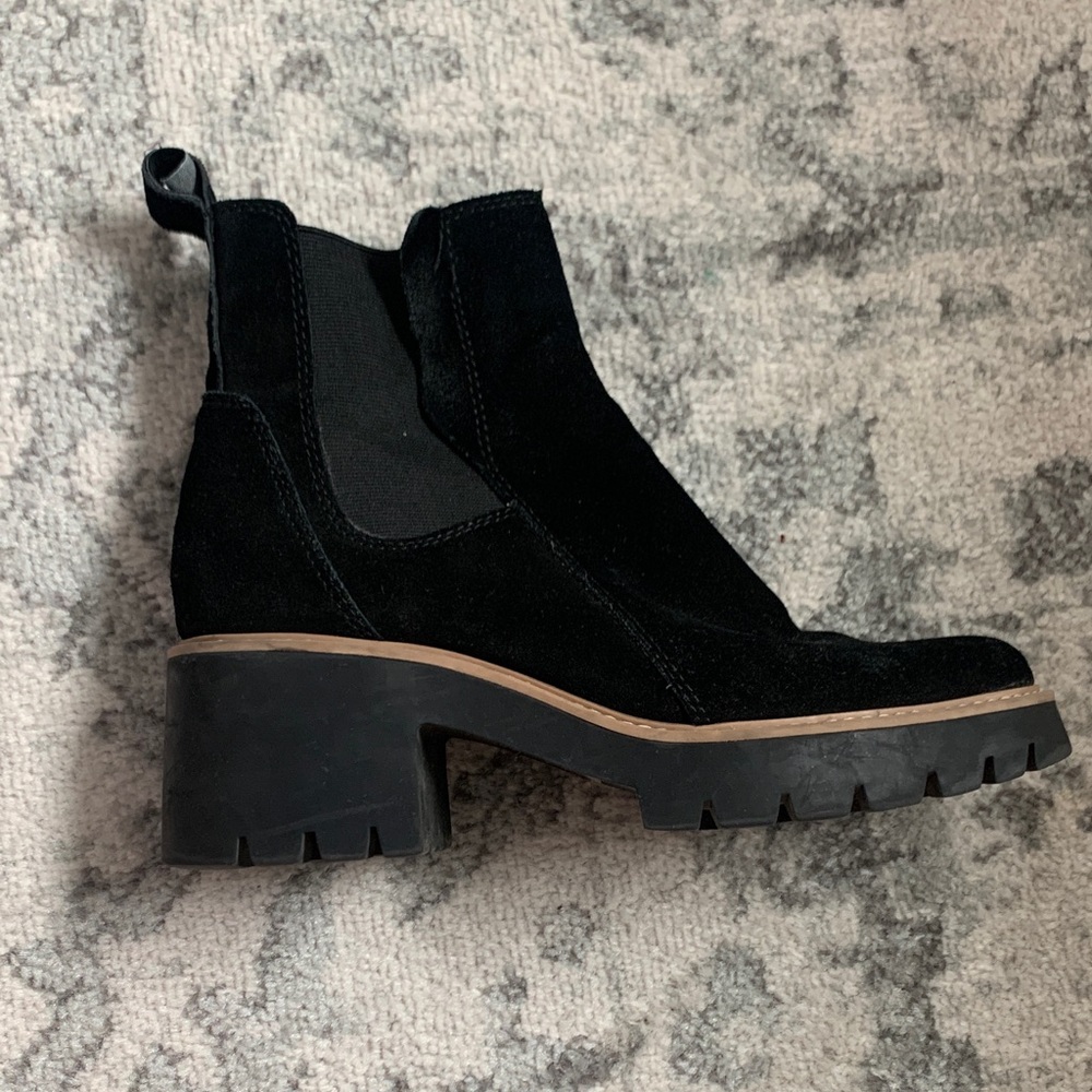 Dolce Vita Black Suede Ankle Booties